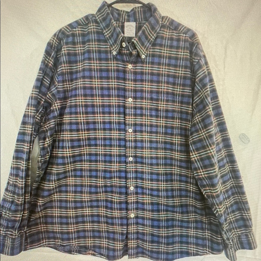Brooks Brothers Blue Plaid Button-Down Shirt